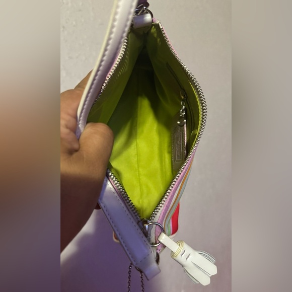 Coach Y2K Hampton Stripe Mini Shoulder Bag in Multi-color Canvas - Picture 6 of 8